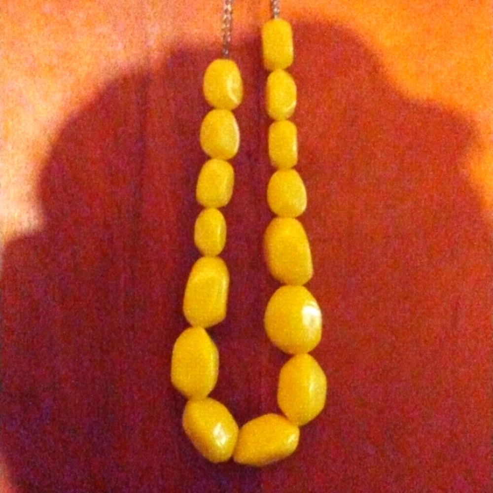 Yellow Beaded Necklace